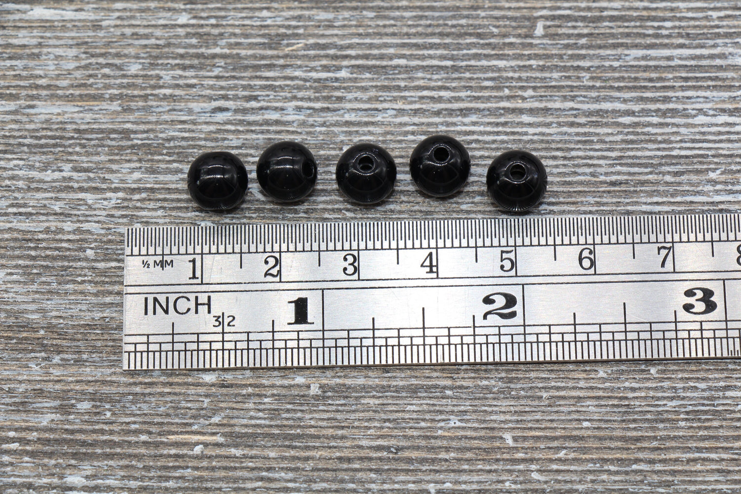 8mm Black Round Beads, Round Acrylic Loose Beads, Bubblegum Beads, Chunky Beads, Gumball Beads, Smooth Plastic Beads, Bracelet Beads #284