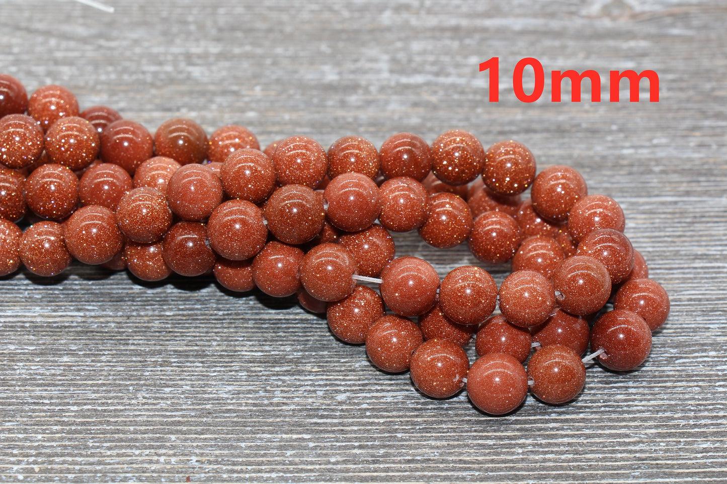 Gold Sandstone Beads, Loose Goldstone Beads, Smooth Gemstones Round Loose Beads, Sizes 4mm 6mm 8mm 10mm,12mm, Full Strand 15.5" #48