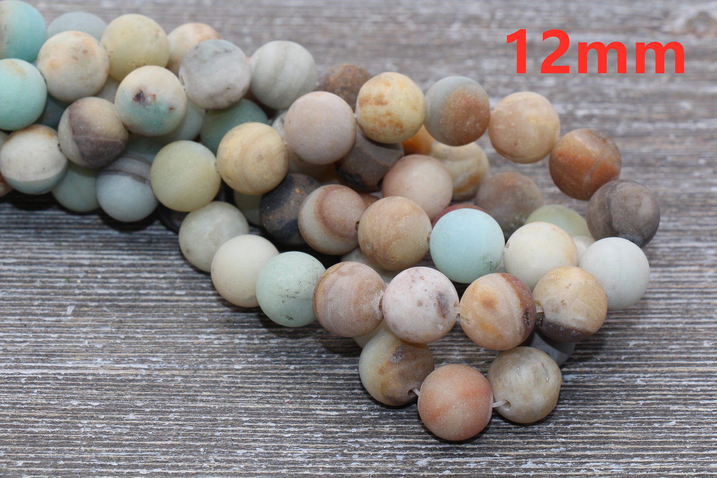 Matte Amazonite Beads, Frosted Amazonite Beads, Gemstones Round Loose Beads, Sizes 4mm 6mm 8mm 10mm,12mm, Full Strand 15.5" #18