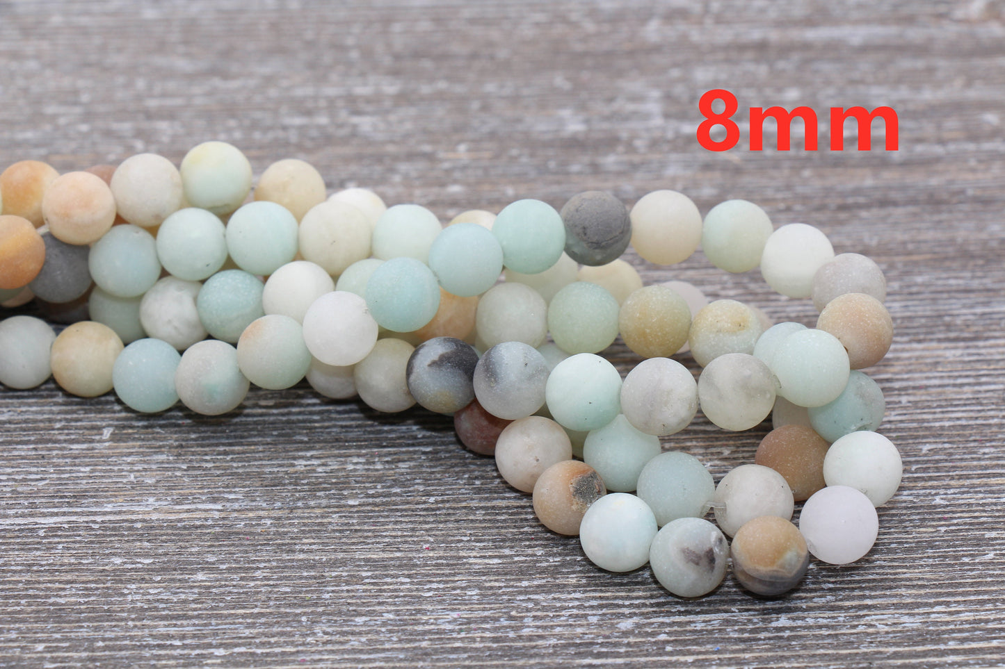 Matte Amazonite Beads, Frosted Amazonite Beads, Gemstones Round Loose Beads, Sizes 4mm 6mm 8mm 10mm,12mm, Full Strand 15.5" #18