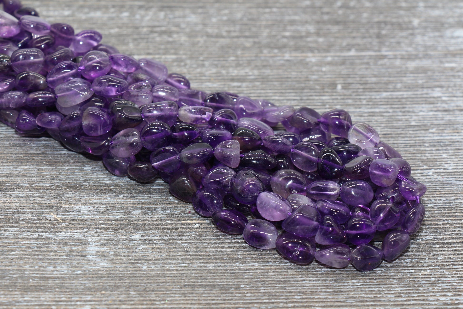 Amethyst Nugget Beads, Amethyst Gemstone Nugget Beads, Purple Loose Beads, Pebble Nugget Beads, Size 8mm #1