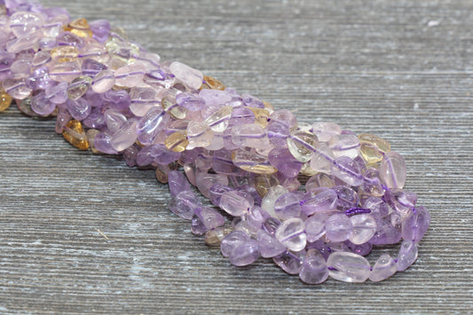 Ametrine Nugget Beads, Chip Gemstone Nugget Beads, Purple Loose Beads, Pebble Nugget Beads, Size 6mm-8mm #3