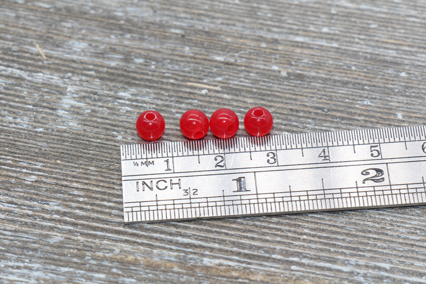 6mm Red Translucent Gumball Beads, Round Acrylic Loose Beads, Bubblegum Beads, Chunky Beads, Smooth Plastic Round Beads #401