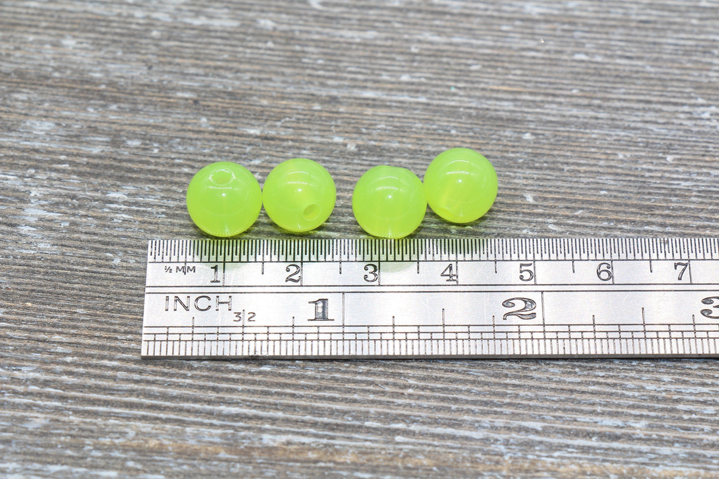 10mm Lime Green Translucent Gumball Beads, Round Acrylic Loose Beads, Bubblegum Beads, Chunky Beads, Smooth Plastic Round Beads #424