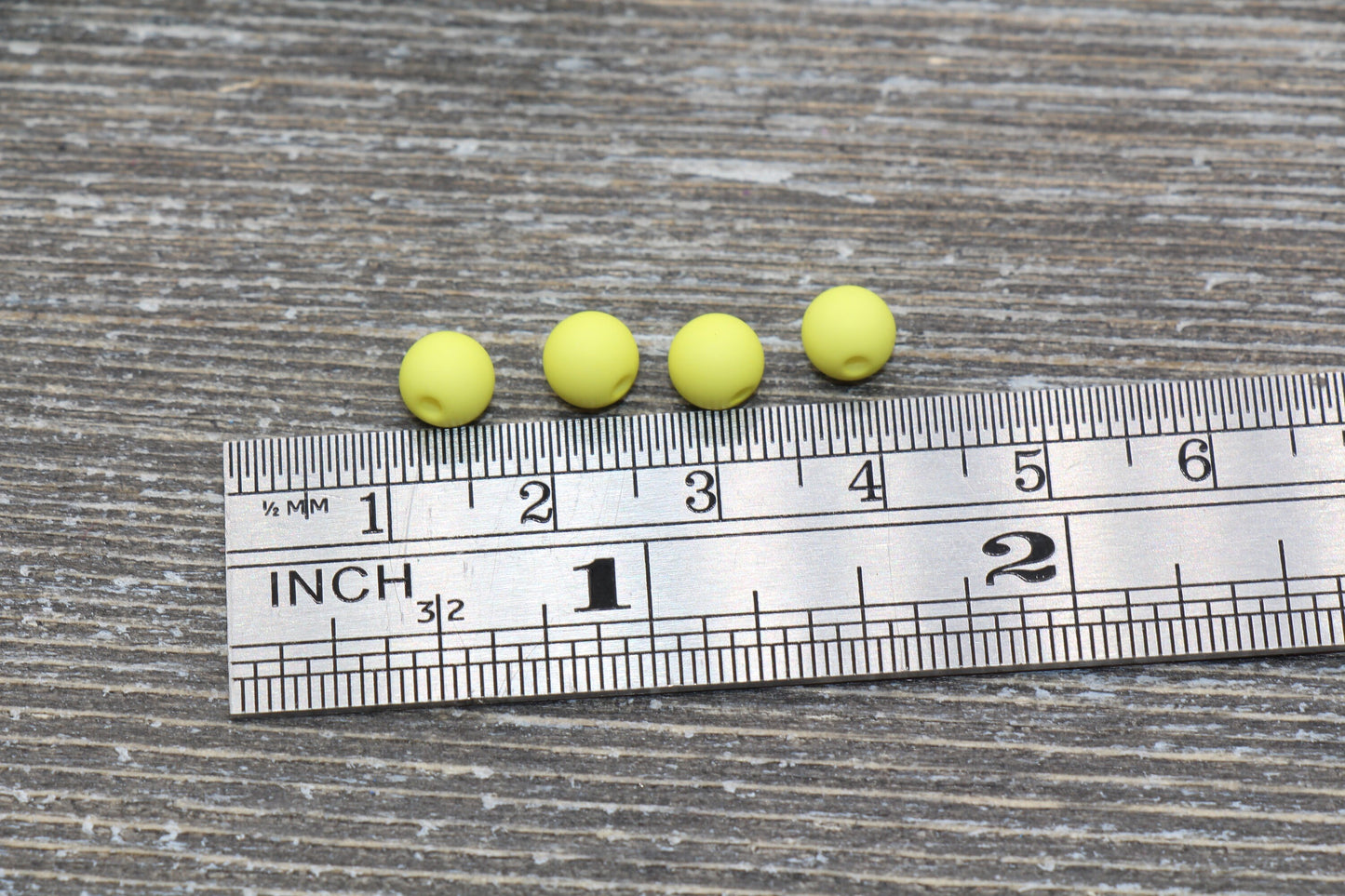 6mm Matte Yellow Gumball Beads, Round Acrylic Loose Beads, Solid Bubblegum Beads, Chunky Beads, Round Plastic Beads #584