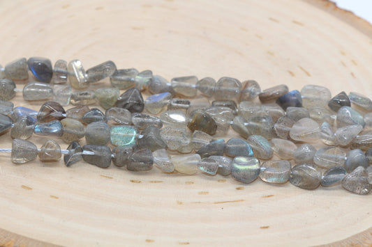 Labradorite Beads, Gemstone Nugget Beads, Loose Beads, Pebble Nugget Beads, Chip Beads, Size 7mm-8mm #22