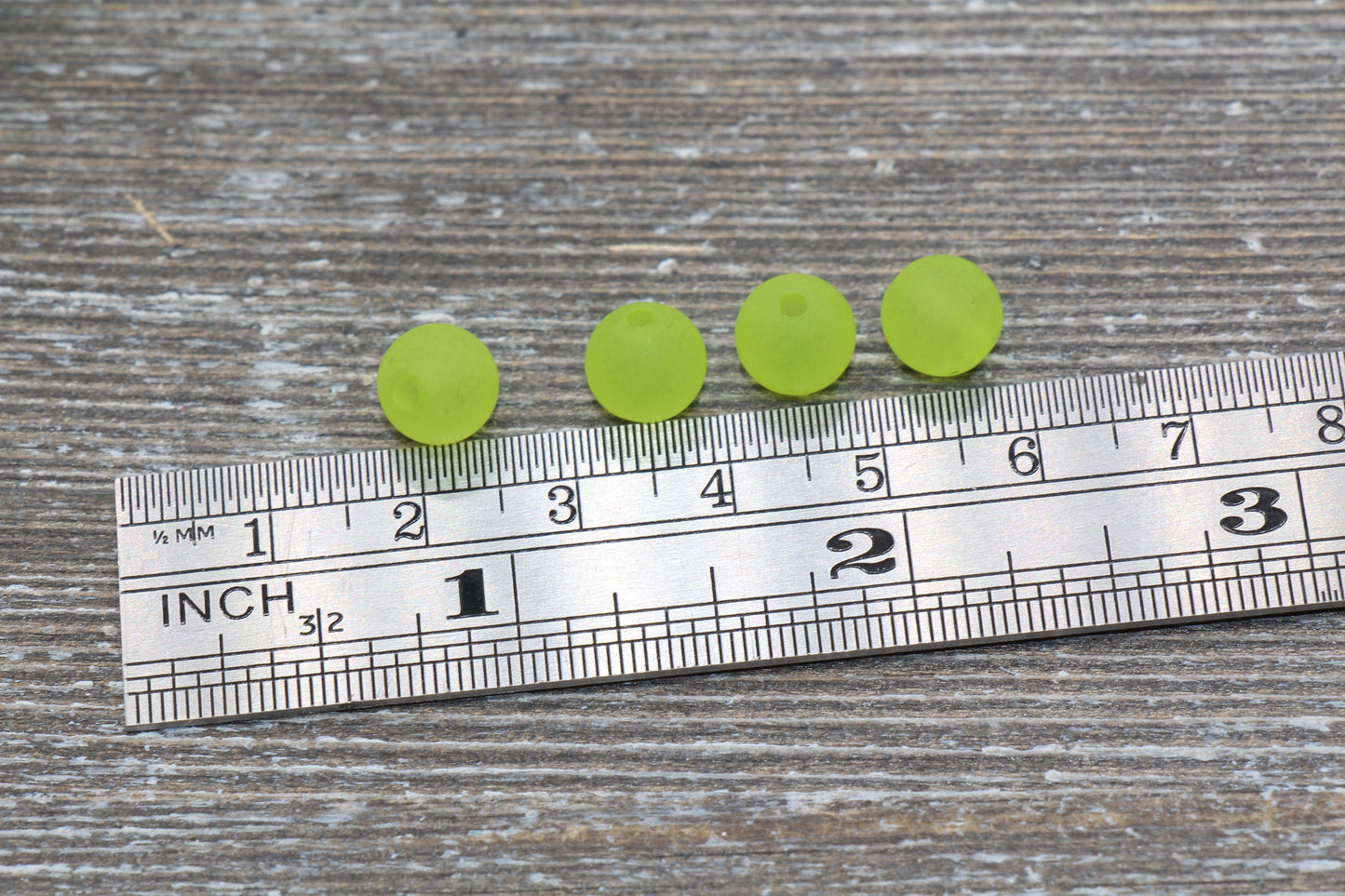 8mm Matte Lime Green Gumball Beads, Round Acrylic Loose Beads, Frosted Bubblegum Beads, Chunky Beads, Round Plastic Beads #670