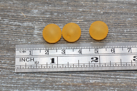 12mm Matte Orange Gumball Beads, Round Acrylic Loose Beads, Frosted Bubblegum Beads, Chunky Beads, Round Plastic Beads #693