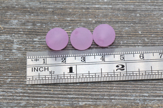 12mm Matte Light Purple Gumball Beads, Round Acrylic Loose Beads, Frosted Bubblegum Beads, Chunky Beads, Round Plastic Beads #697