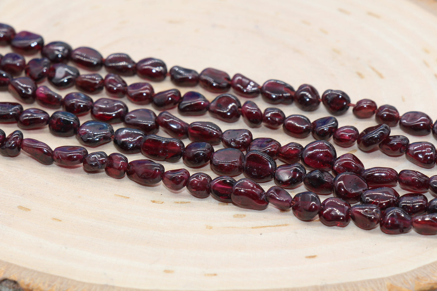 Red Garnet Nugget Beads, Garnet Gemstone Loose Beads, Pebble Beads, Chip Beads, 6mm-8mm, #30