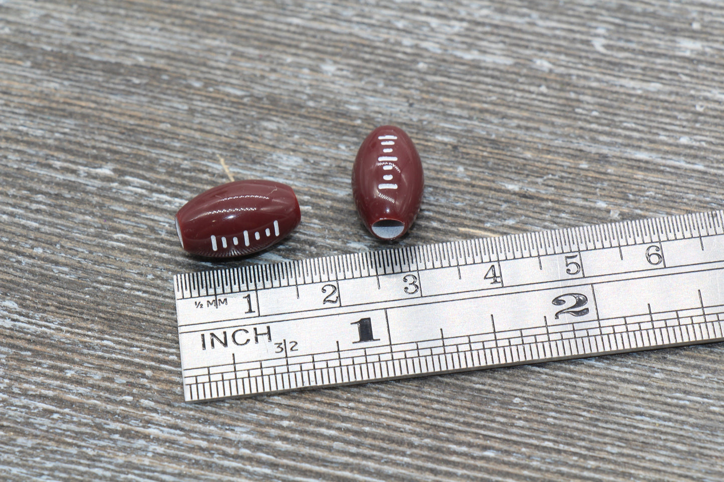 Football Beads, Football Bubblegum Beads, Acrylic Plastic Football Beads, Sport Ball Beads, Chunky Beads, #188