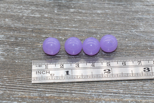 12mm Purple Translucent Gumball Beads, Round Acrylic Loose Beads, Bubblegum Beads, Chunky Beads, Smooth Plastic Round Beads #426
