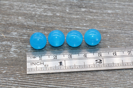 12mm Blue Translucent Gumball Beads, Round Acrylic Loose Beads, Bubblegum Beads, Chunky Beads, Smooth Plastic Round Beads #432