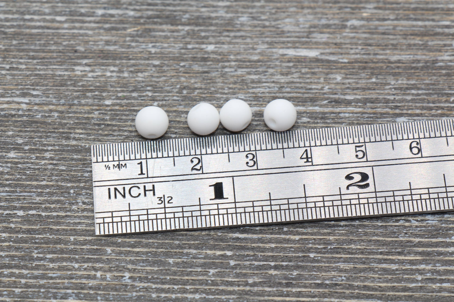 6mm Matte White Gumball Beads, Frosted Round Acrylic Loose Beads, Solid Bubblegum Beads, Chunky Beads, Round Plastic Beads #576