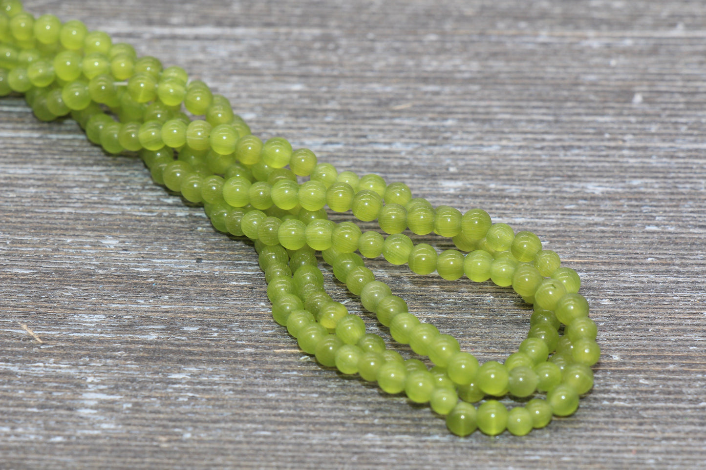 Olive Green Cat Eye Beads, Smooth Round Beads, Sizes 4mm 6mm 8mm 10mm 12mm, Full Strand 15.5 inch, #180