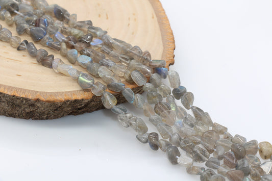 Labradorite Beads, Gemstone Nugget Beads, Loose Beads, Pebble Nugget Beads, Chip Beads, Size 7mm-8mm #22