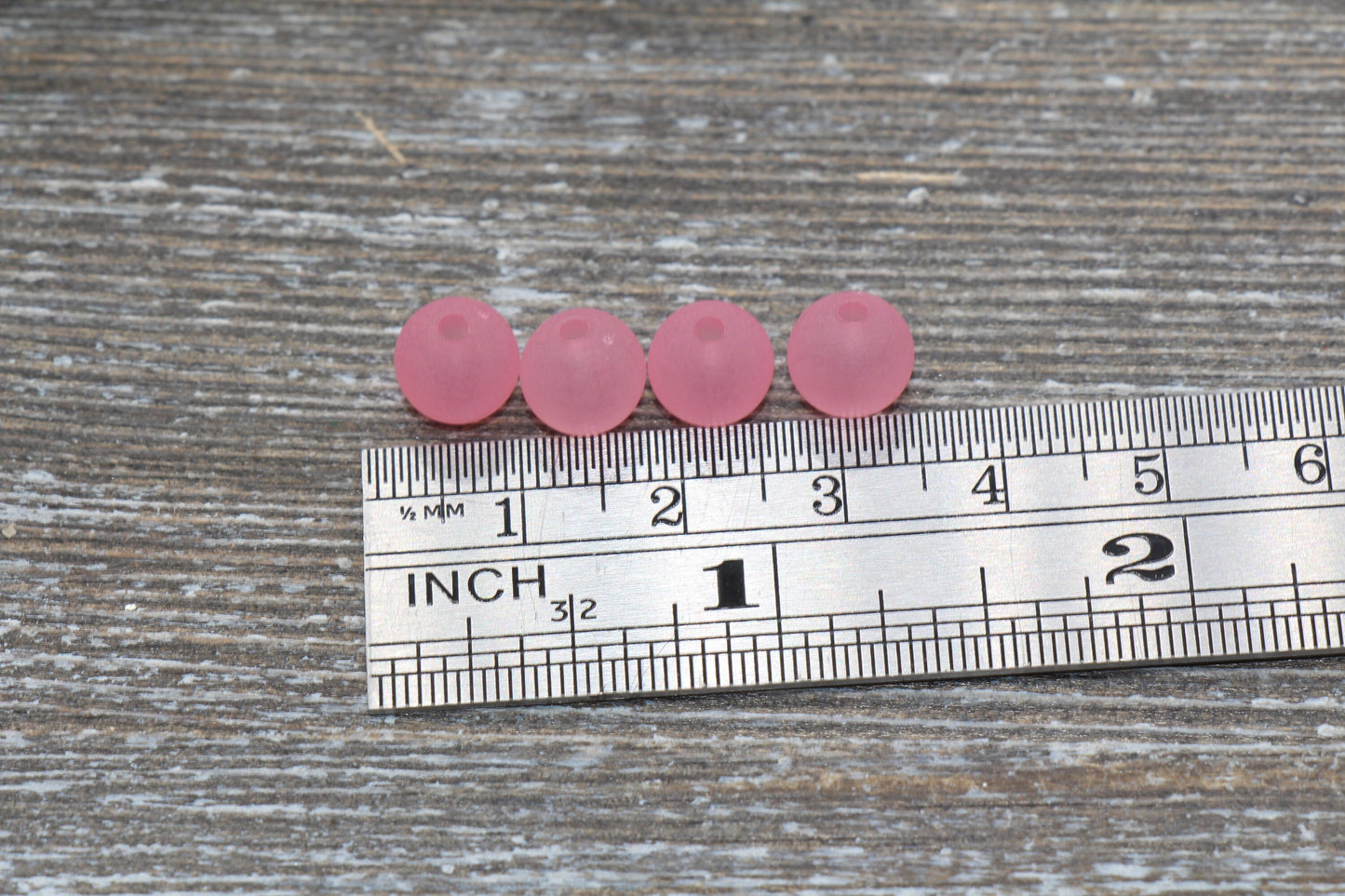 8mm Matte Pink Gumball Beads, Round Acrylic Loose Beads, Frosted Bubblegum Beads, Chunky Beads, Round Plastic Beads #667