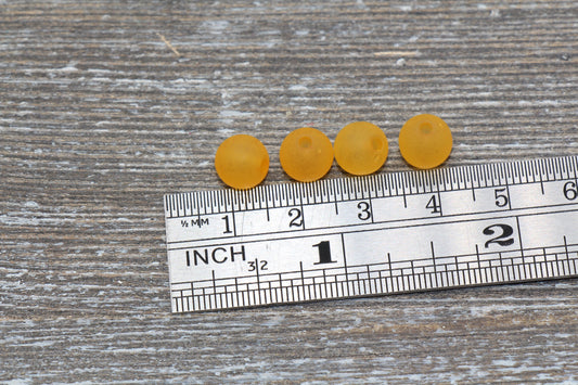 8mm Matte Orange Gumball Beads, Round Acrylic Loose Beads, Frosted Bubblegum Beads, Chunky Beads, Round Plastic Beads #675
