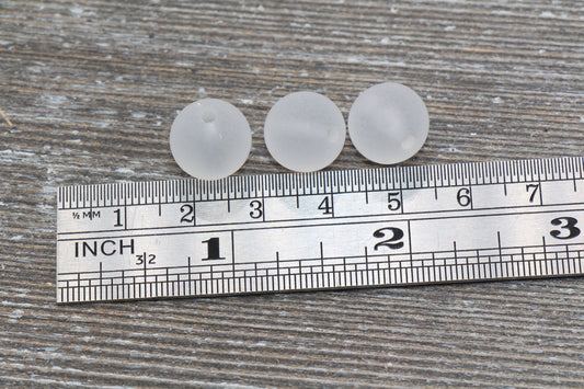 12mm Matte White Gumball Beads, Round Acrylic Loose Beads, Frosted Bubblegum Beads, Chunky Beads, Round Plastic Beads #690