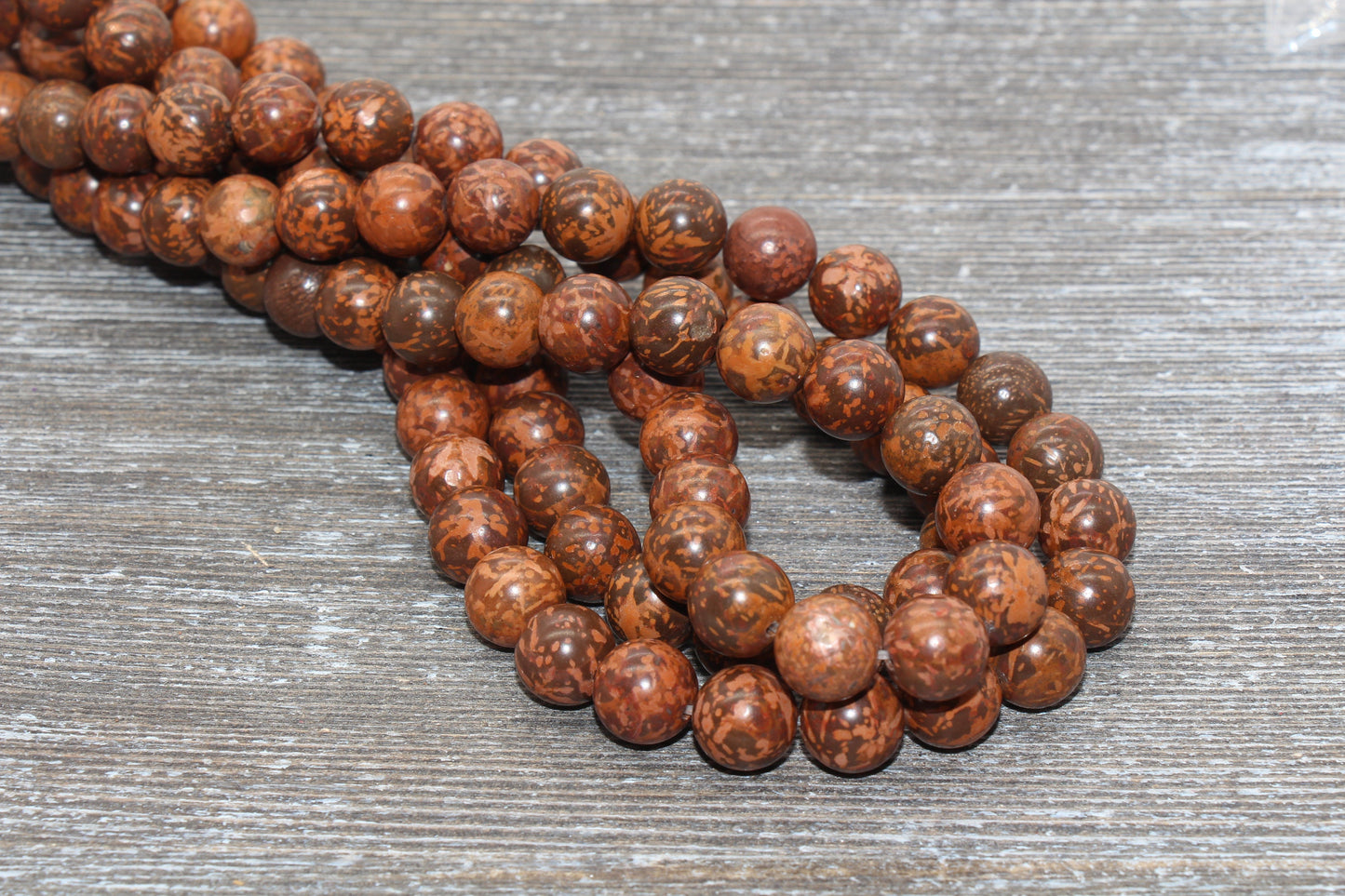 Elephant Jasper Beads,Smooth Gemstones Round Beads, Sizes 6mm 10mm,12mm, Full Strand 15.5 inch, #171