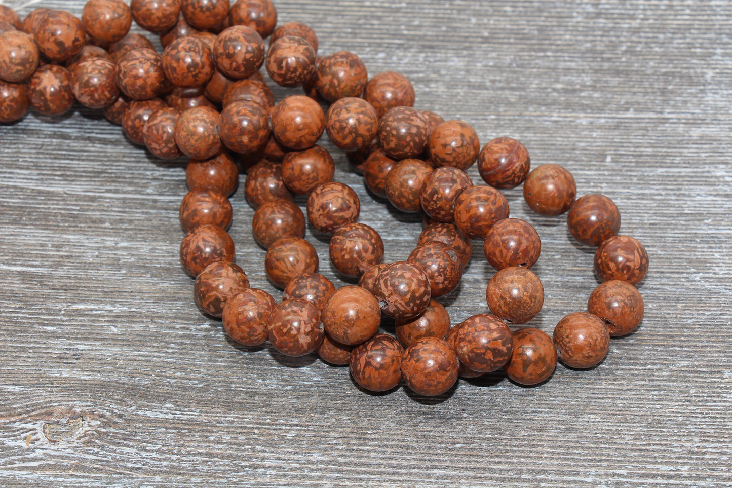 Elephant Jasper Beads,Smooth Gemstones Round Beads, Sizes 6mm 10mm,12mm, Full Strand 15.5 inch, #171