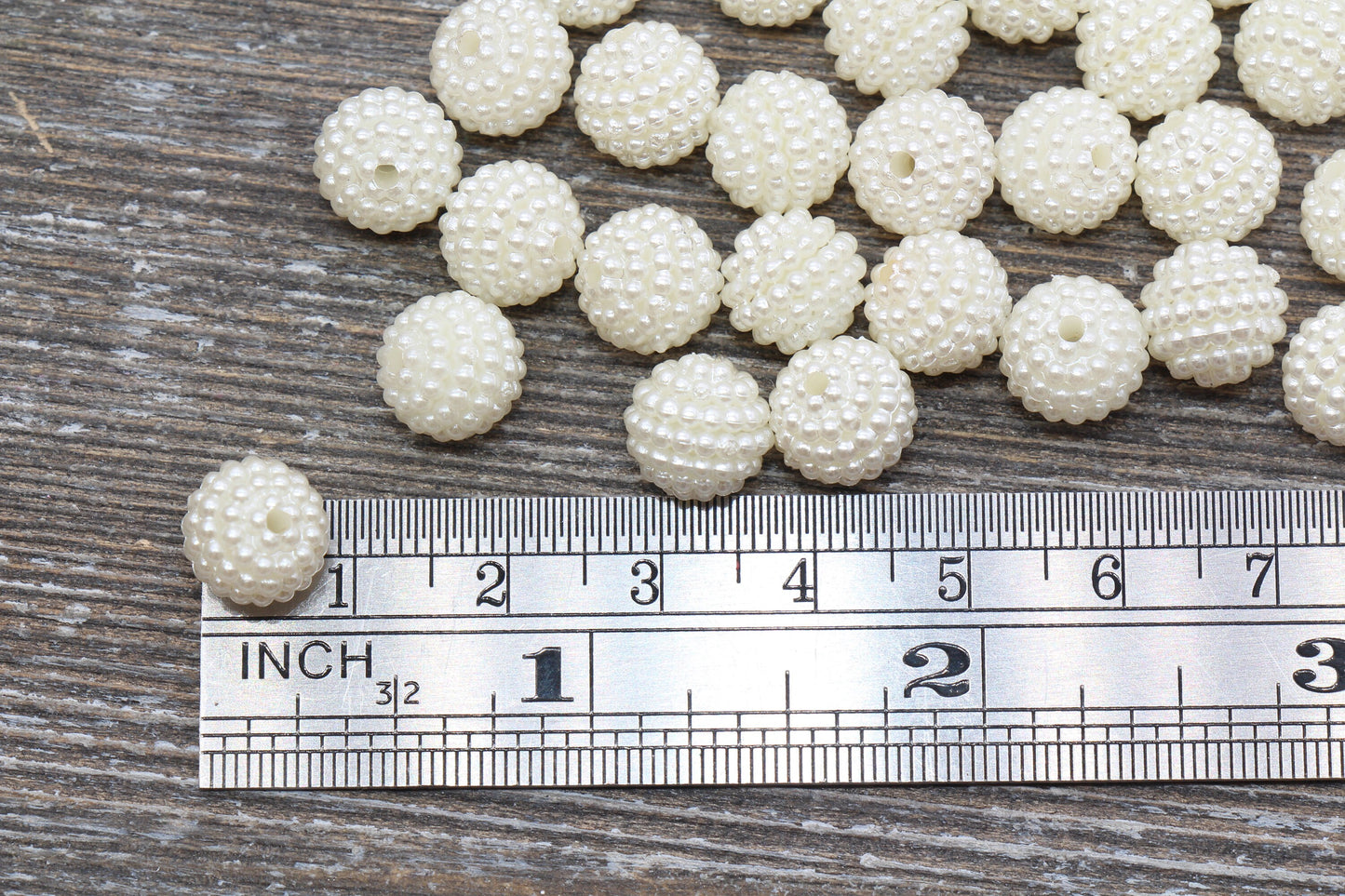 10mm White Berry Beads, Imitation Pearl Acrylic Beads, Round Acrylic Loose Beads, Bubblegum Beads, Chunky Beads, Bubble Gum Beads, #793