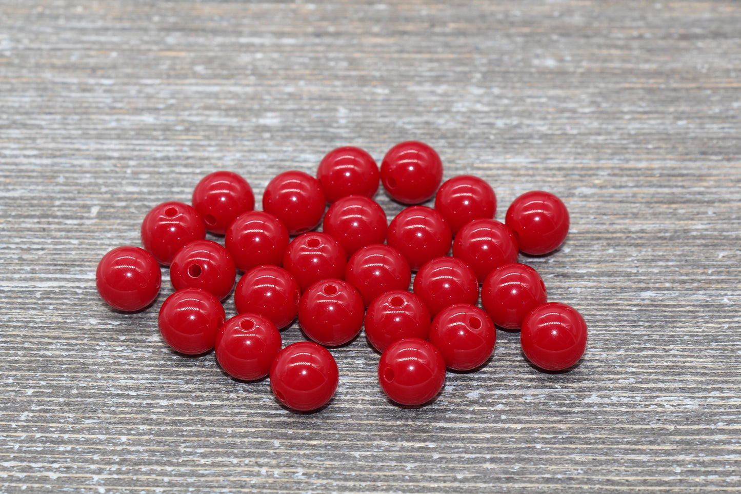 10mm Garnet Red Gumball Beads, Round Acrylic Loose Beads, Bubblegum Beads, Chunky Beads, Gumball Beads, Smooth Plastic Round Beads #999