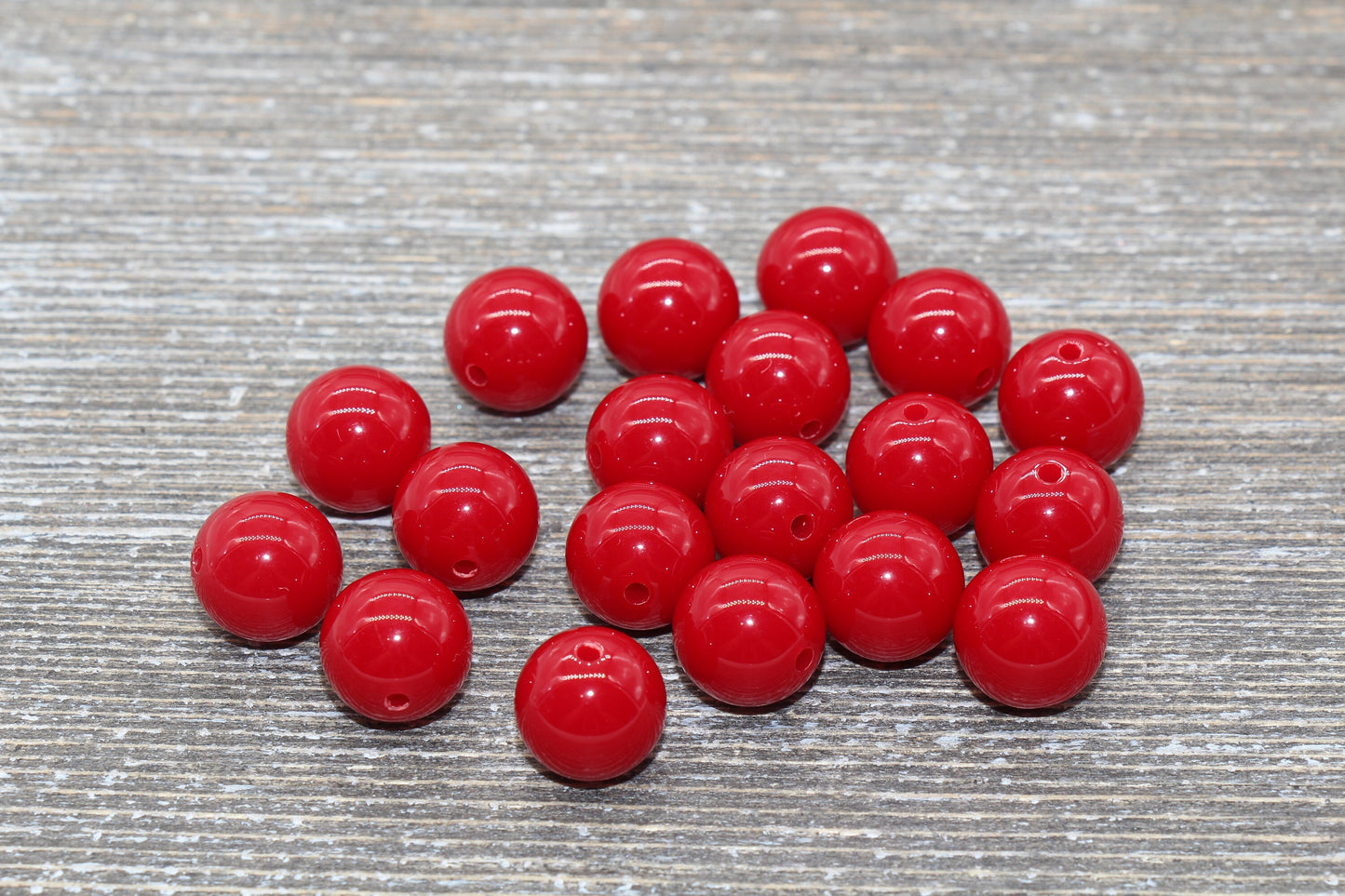 12mm Garnet Red Gumball Beads, Round Acrylic Loose Beads, Bubblegum Beads, Chunky Beads, Smooth Plastic Round Beads #1000