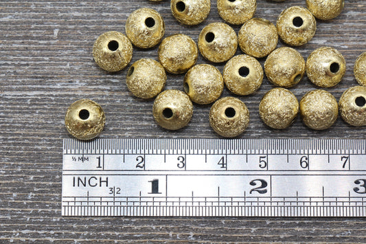 10mm Stardust Beads, Wrinkle Gumball Beads, Gold Round Acrylic Loose Beads, Bubblegum Beads, Chunky Beads, Bubble Gum Beads, #972