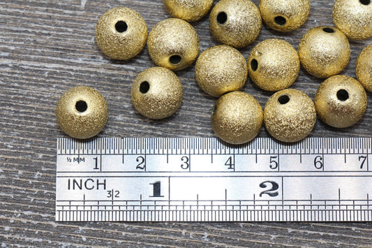 12mm Stardust Beads, Wrinkle Gumball Beads, Gold Tone Round Acrylic Loose Beads, Bubblegum Beads, Chunky Beads, Bubble Gum Beads, #973