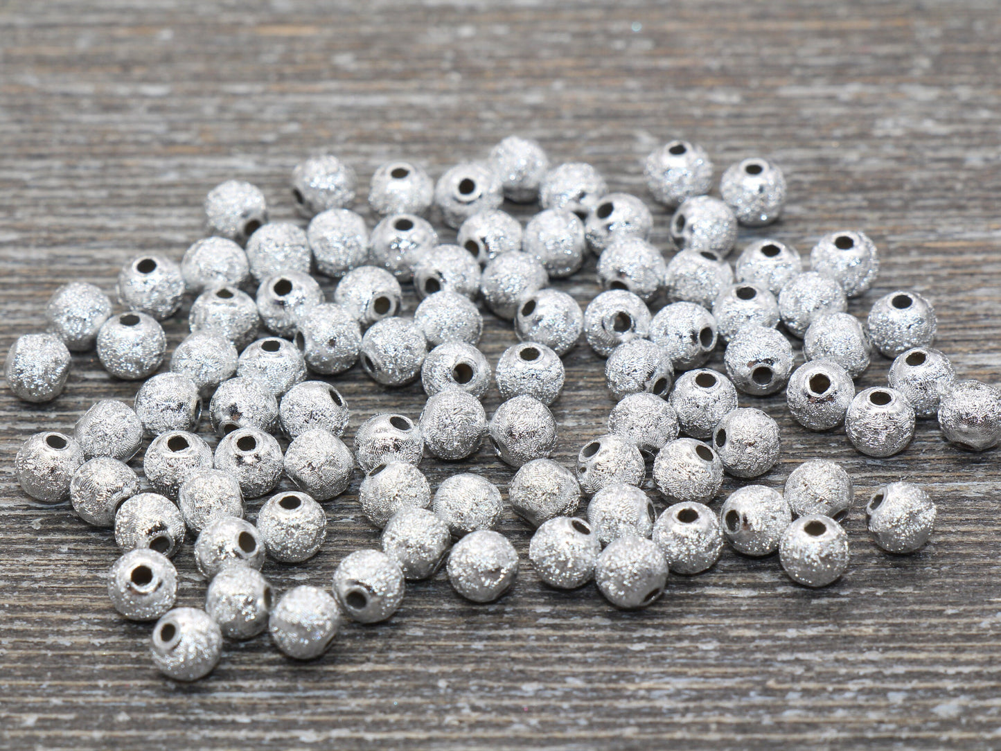 5mm Stardust Beads, Wrinkle Gumball Beads, Silver Gray Round Acrylic Loose Beads, Bubblegum Beads, Chunky Beads, Bubble Gum Beads, #975