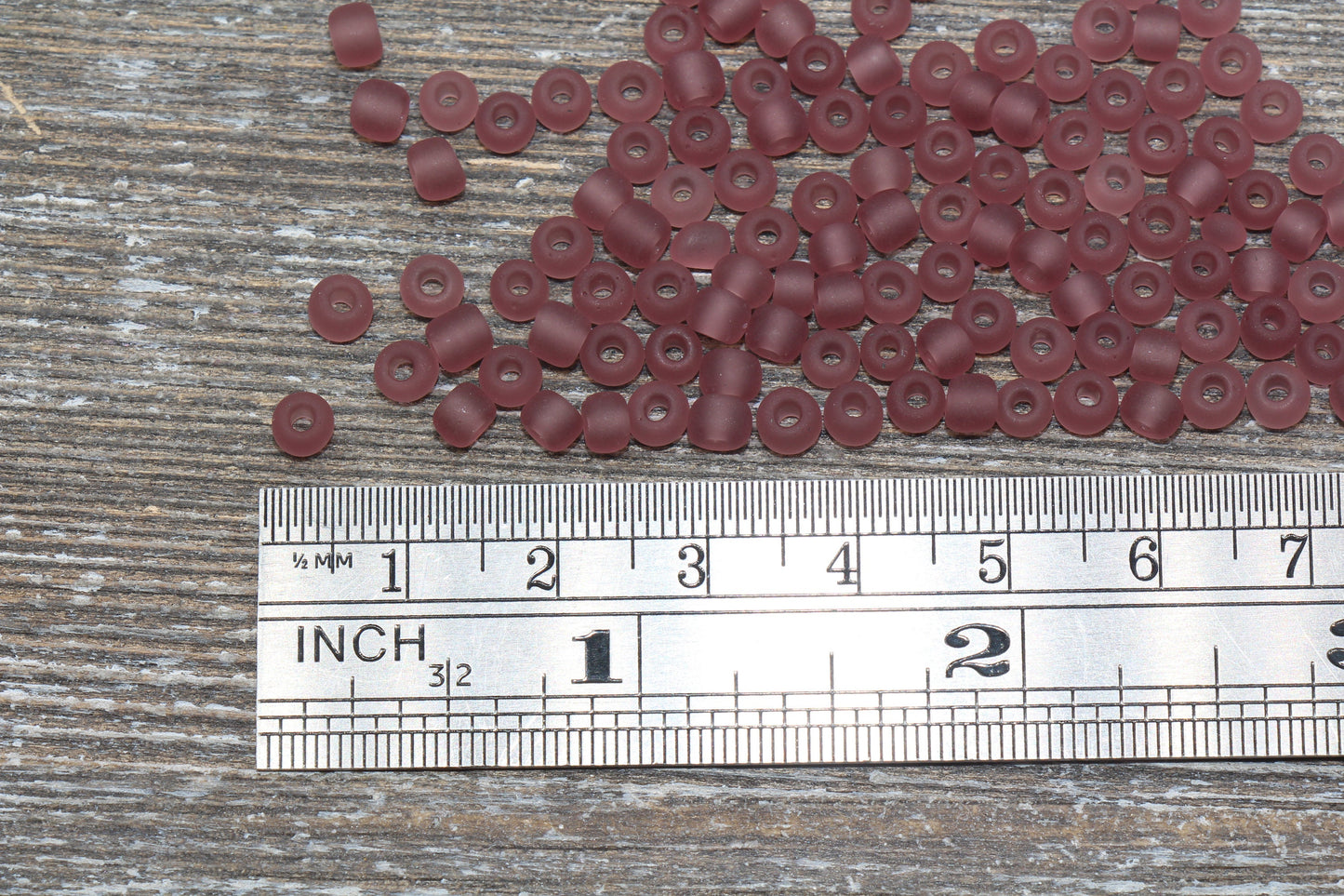 Matte Glass Seed Beads, 4mm 6/0 Glass Round Seed Beads, Matte Trans Seed Beads, Rocailles Beads, Beading Supplies #1023