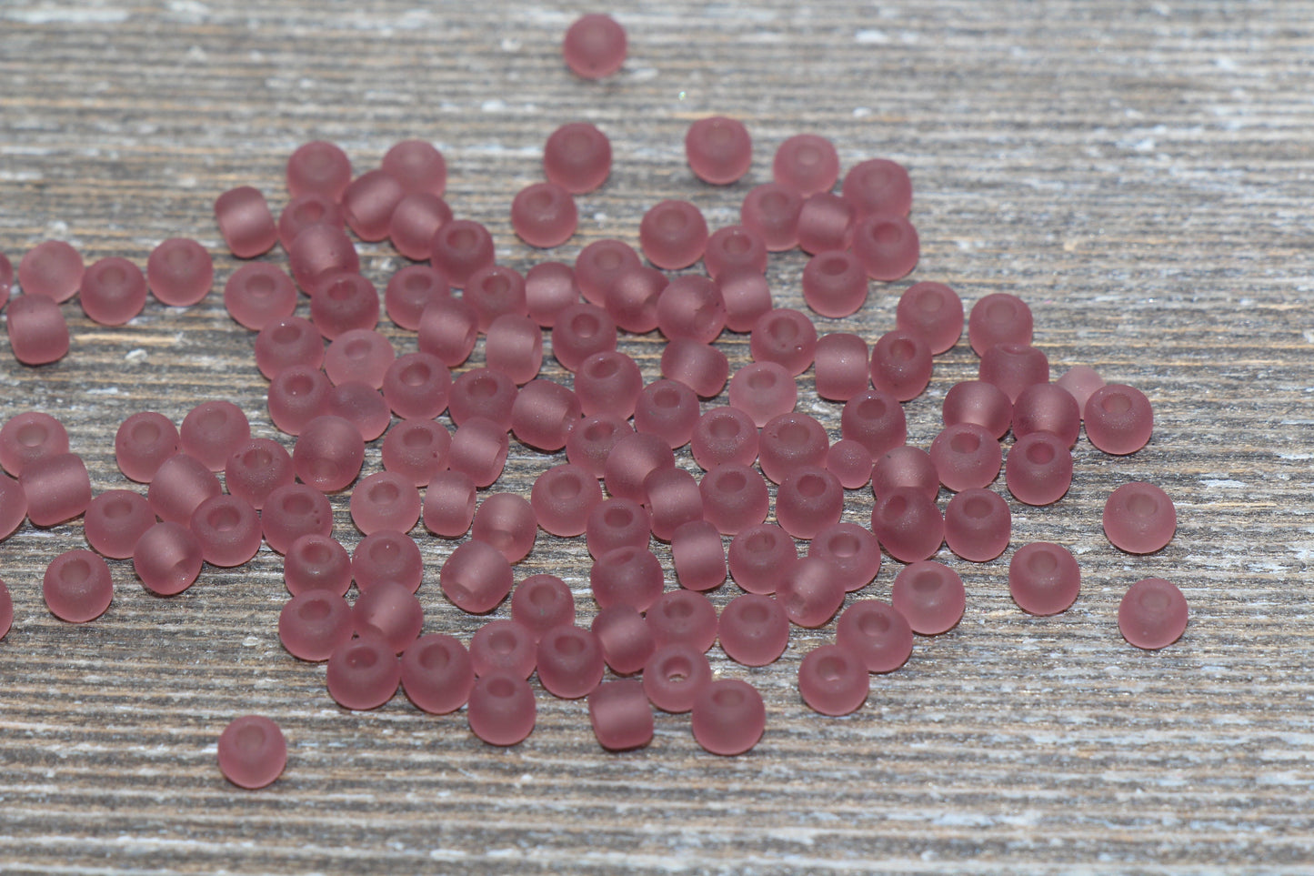 Matte Glass Seed Beads, 4mm 6/0 Glass Round Seed Beads, Matte Trans Seed Beads, Rocailles Beads, Beading Supplies #1023