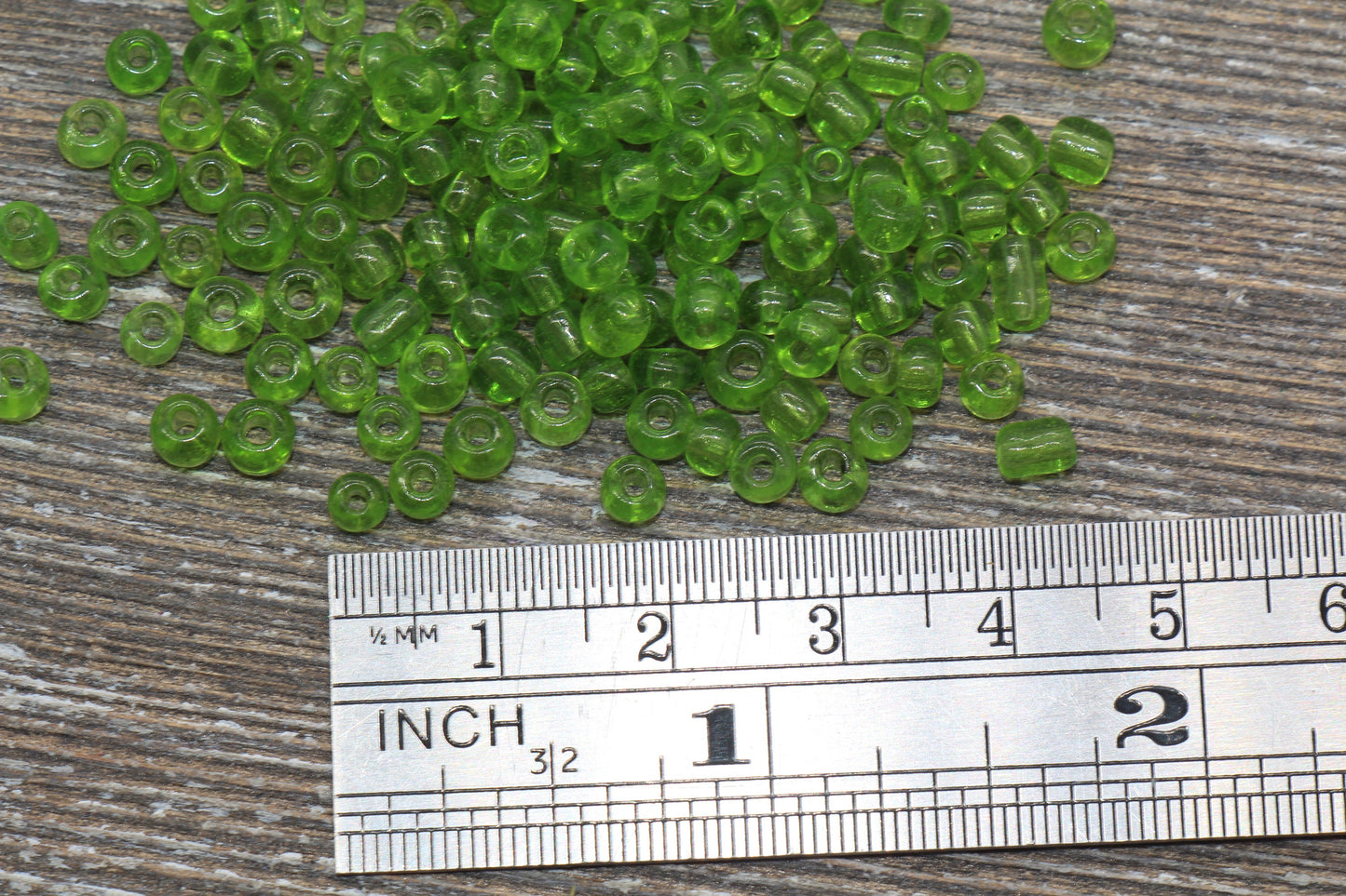 Transparent Glass Seed Beads, 4mm 6/0 Glass Round Seed Beads, Olive Green Trans Seed Beads, Rocailles Beads, Beading Supplies #1111