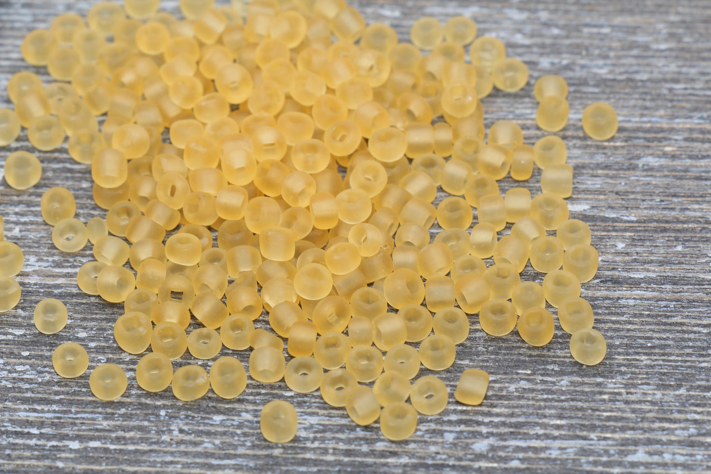 Matte Glass Seed Beads, 4mm 6/0 Glass Round Seed Beads, Matte Light Orange Trans Seed Beads, Rocailles Beads, Beading Supplies #1204