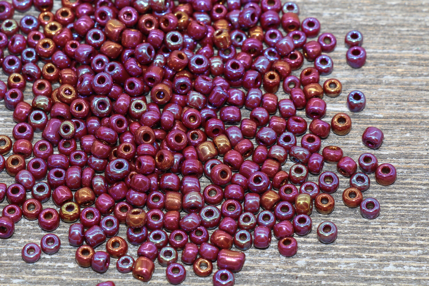 Rainbow Metallic Glass Seed Beads, 4mm 6/0 Glass Round Seed Beads, Rainbow Seed Beads, Rocailles Beads, Beading Supplies #1208