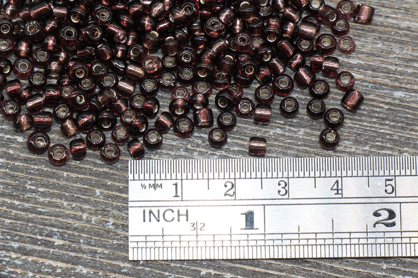 Transparent Glass Beads with Silver Lined, 4mm 6/0 Glass Round Beads, Brown Trans Seed Beads, Rocailles Beads, Beading Supplies #1236