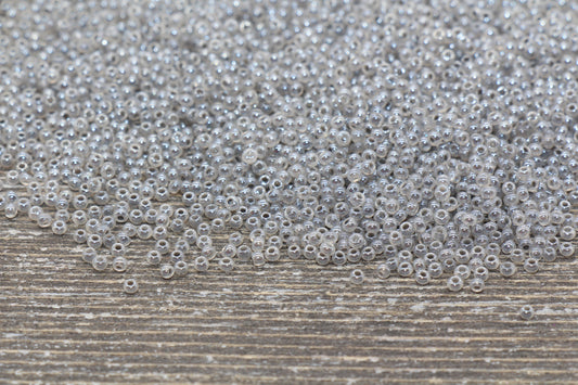 creamy 2 mm (12/0) glossy glass seed beads mix, rocaille rounds