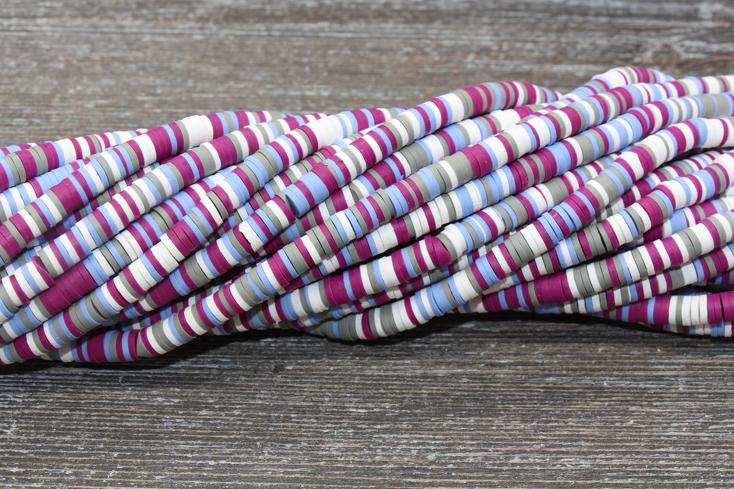 6mm Multicolored Polymer Clay Disc Beads, Mixed Color Heishi Beads, African Disc Beads, Vinyl Heishi, 16 inch Strand #28
