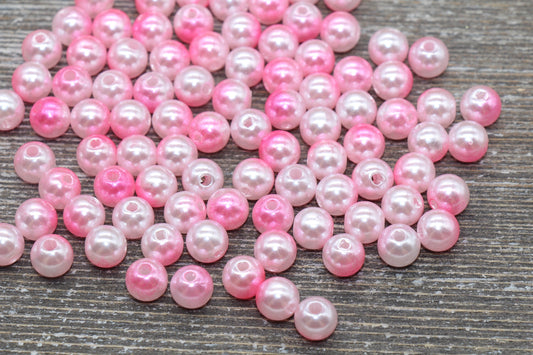 8mm Mermaid Ombre Pearls Beads, Faux Pearls Beads, Chunky Beads, Imitation Pearl Beads, Gumball Beads, Bubblegum Beads, #157