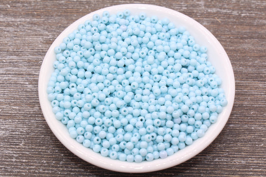 4mm Baby Blue Acrylic Spacer Beads