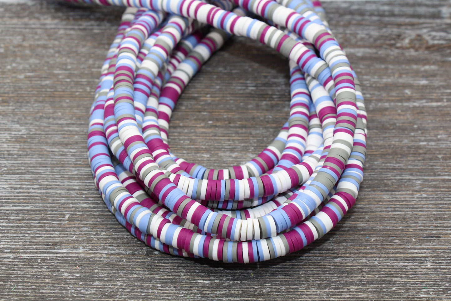 6mm Multicolored Polymer Clay Disc Beads, Mixed Color Heishi Beads, African Disc Beads, Vinyl Heishi, 16 inch Strand #28