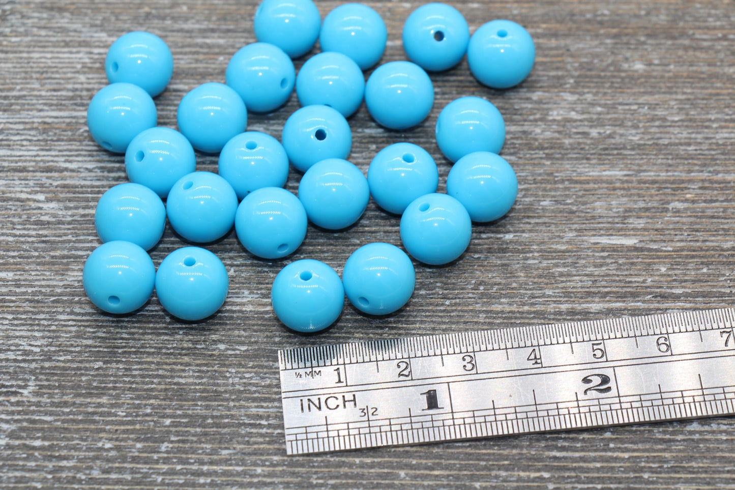 12mm Blue Gumball Beads, Blue Round Acrylic Loose Beads, Bubblegum Beads, Chunky Beads, Bubblegum Beads, Smooth Round Beads#1388