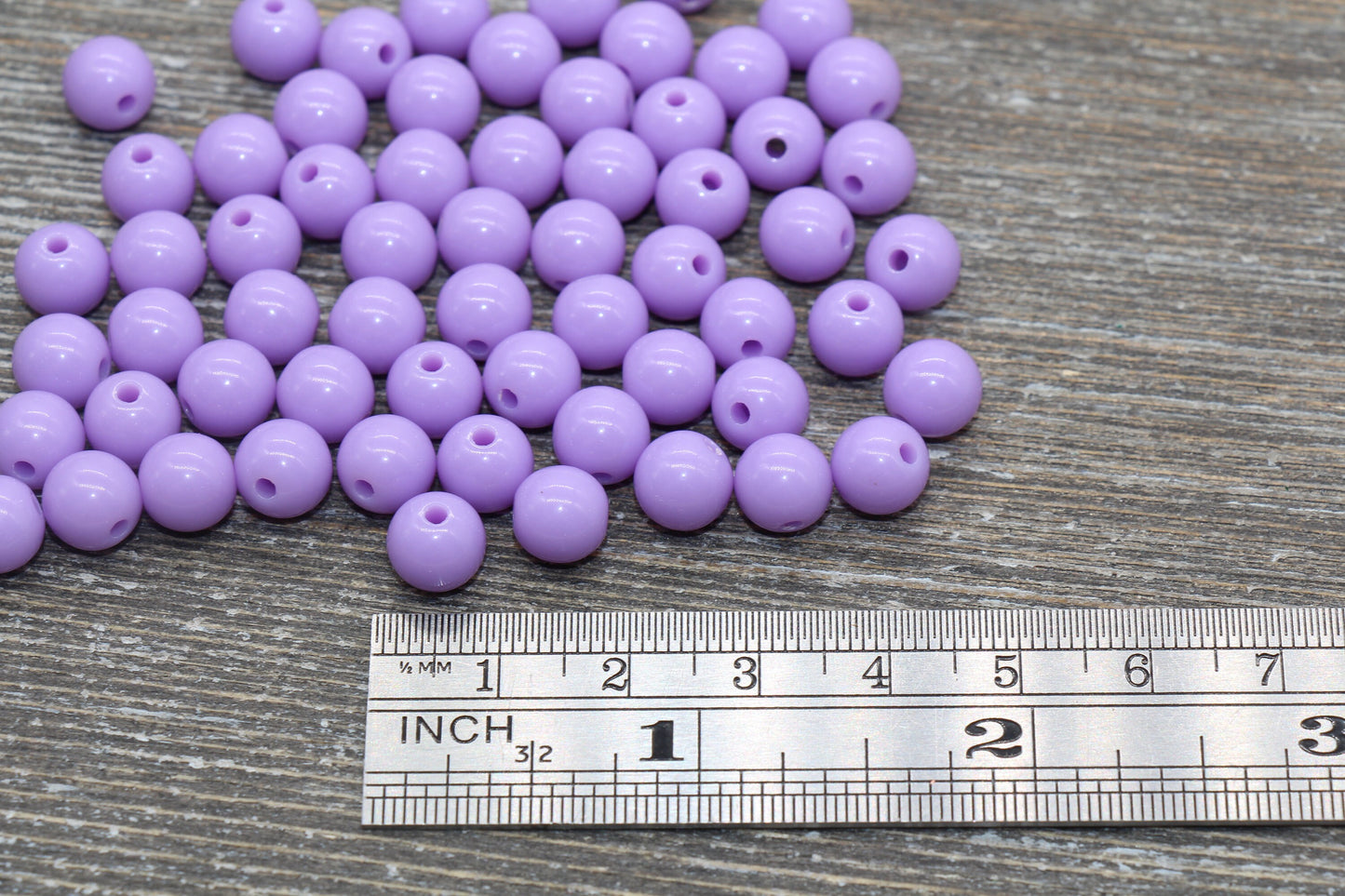 8mm Light Purple Gumball Beads, Round Acrylic Purple Loose Beads, Bubblegum Beads, Chunky Beads, Bubble Gum Beads, Smooth Round Beads #1394