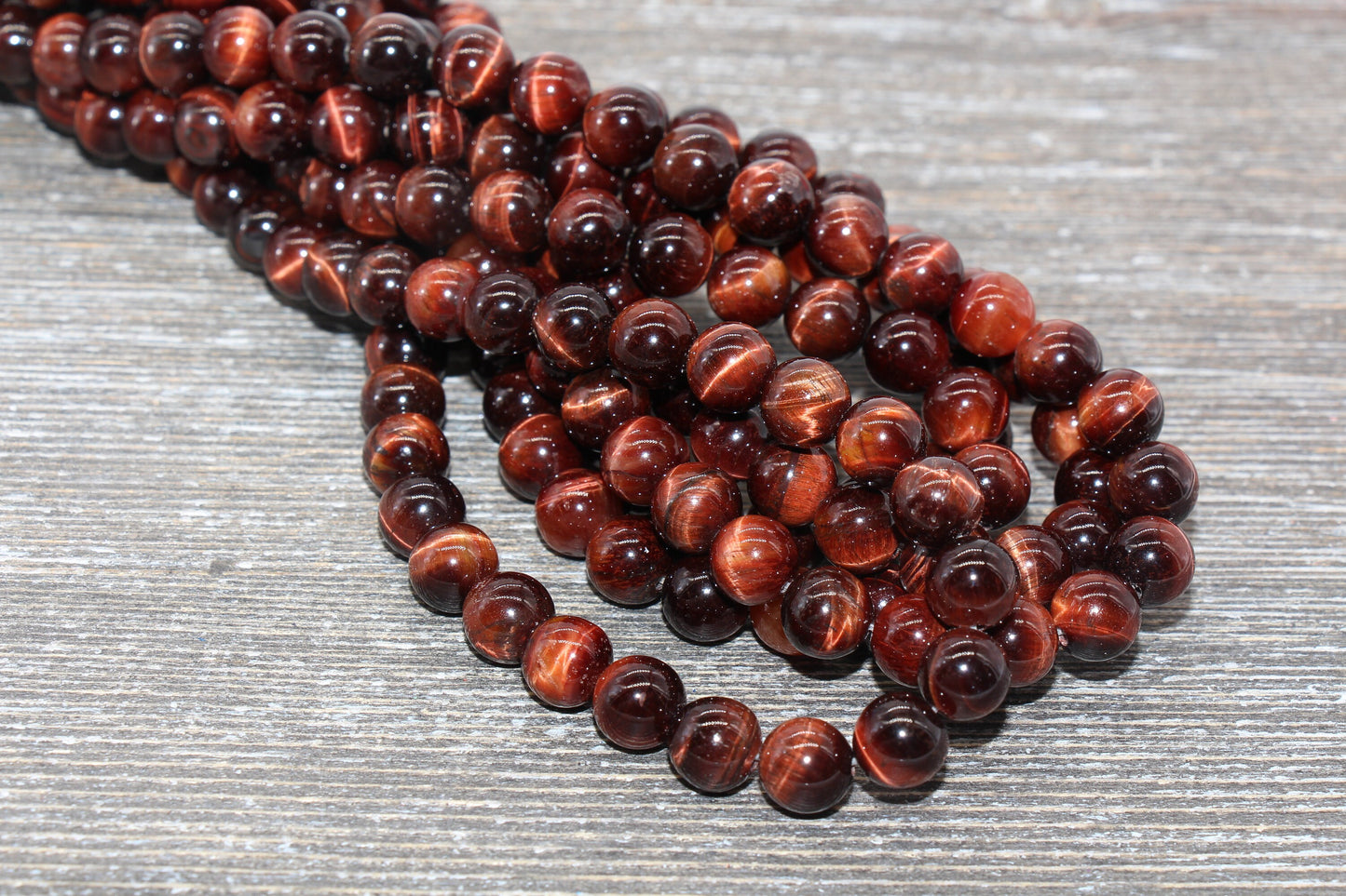 10mm Red Tiger Eye Beads, Tiger Eye Round Stone Beads, Gemstone Round Beads, Full Strand 15.5 inch #167