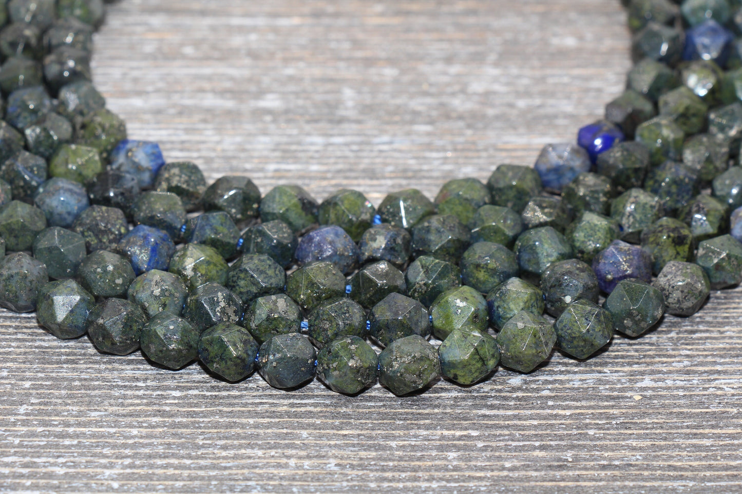 8mm Faceted Lapis Lazuli Beads, Gemstone Faceted Beads, Star Cut Beads Full Strand 15.5"