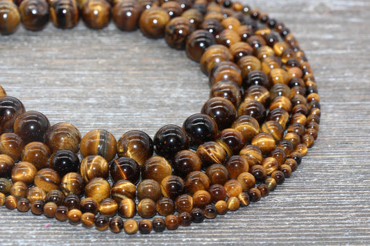 Tiger Eye gemstone beads for jewelry making.