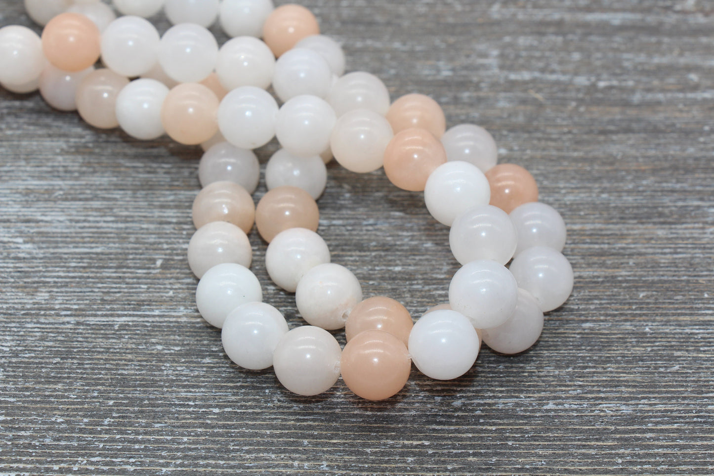 Pink Aventurine Beads, Peach Aventurine Beads, Natural Gemstone Smooth Round Beads, Sizes 4mm 6mm 8mm 10mm 12mm, Full Strand 15.5" #73