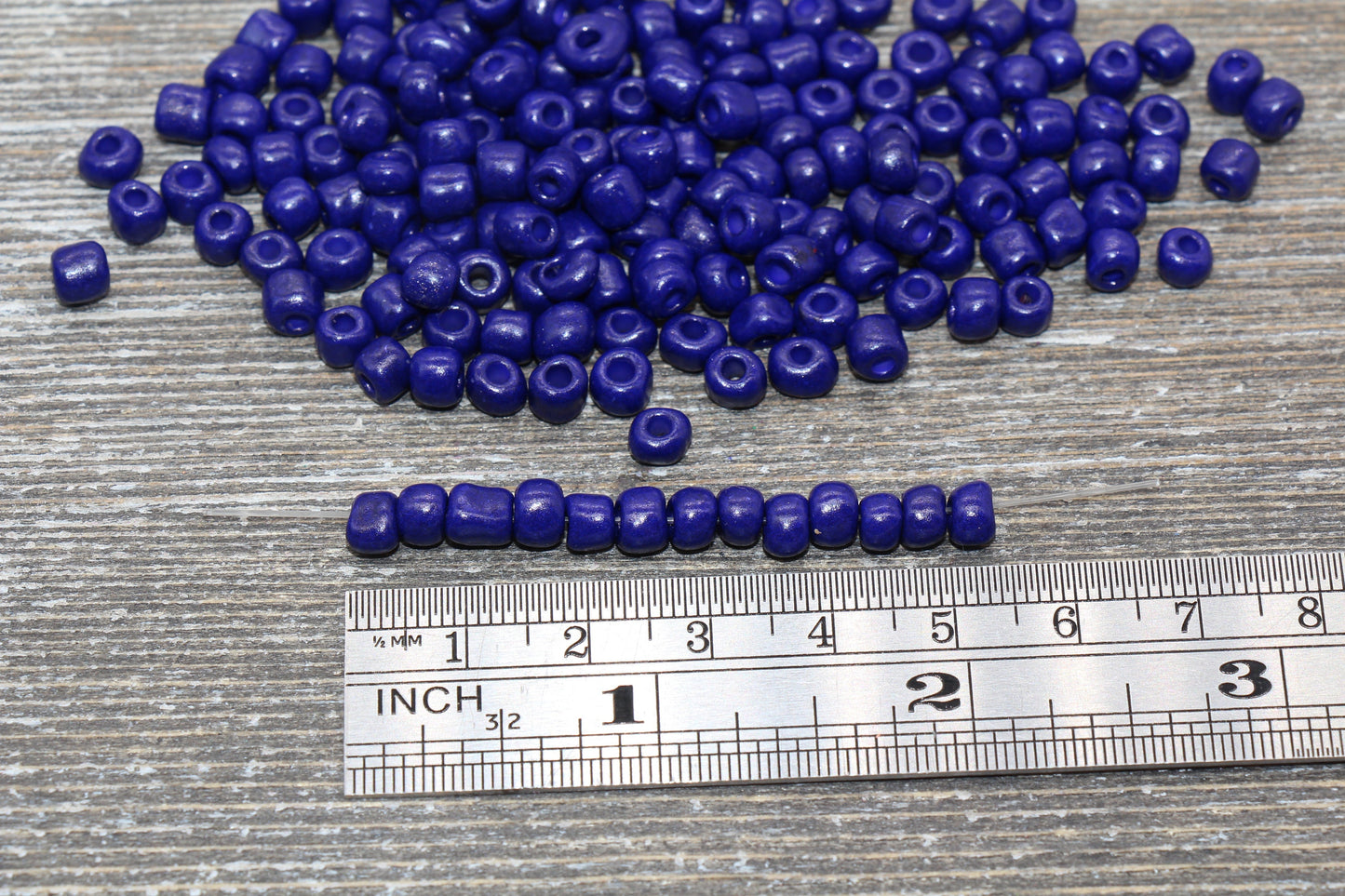 5mm Royal Blue Seed Beads, Size 3/0 Royal Blue Czech Seed Beads, Rocailles Beads, Bead Bracelet, Beading Supplies #1431