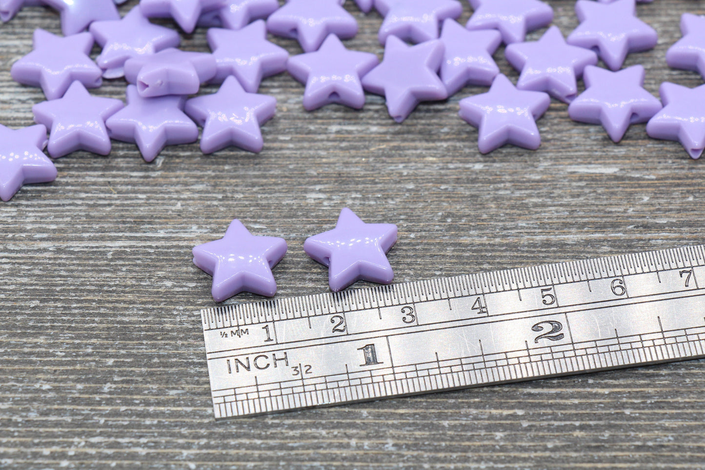Purple Star Beads, Purple Acrylic Star Beads, Plastic Star Beads #1484